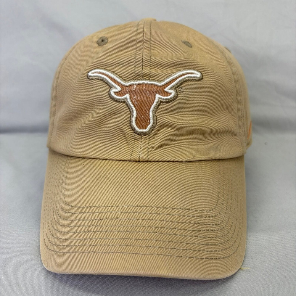 Nike Hat Texas Longhorns Mens OSFA Tan Adjustable Strapback Cap 2048